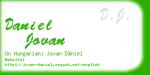 daniel jovan business card